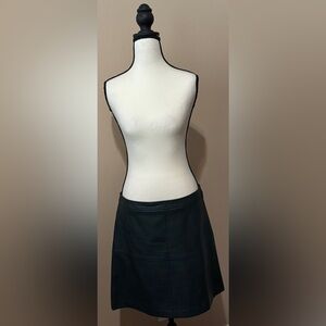 The Limited Dark Olive Green Faux Leather Skirt Size 8